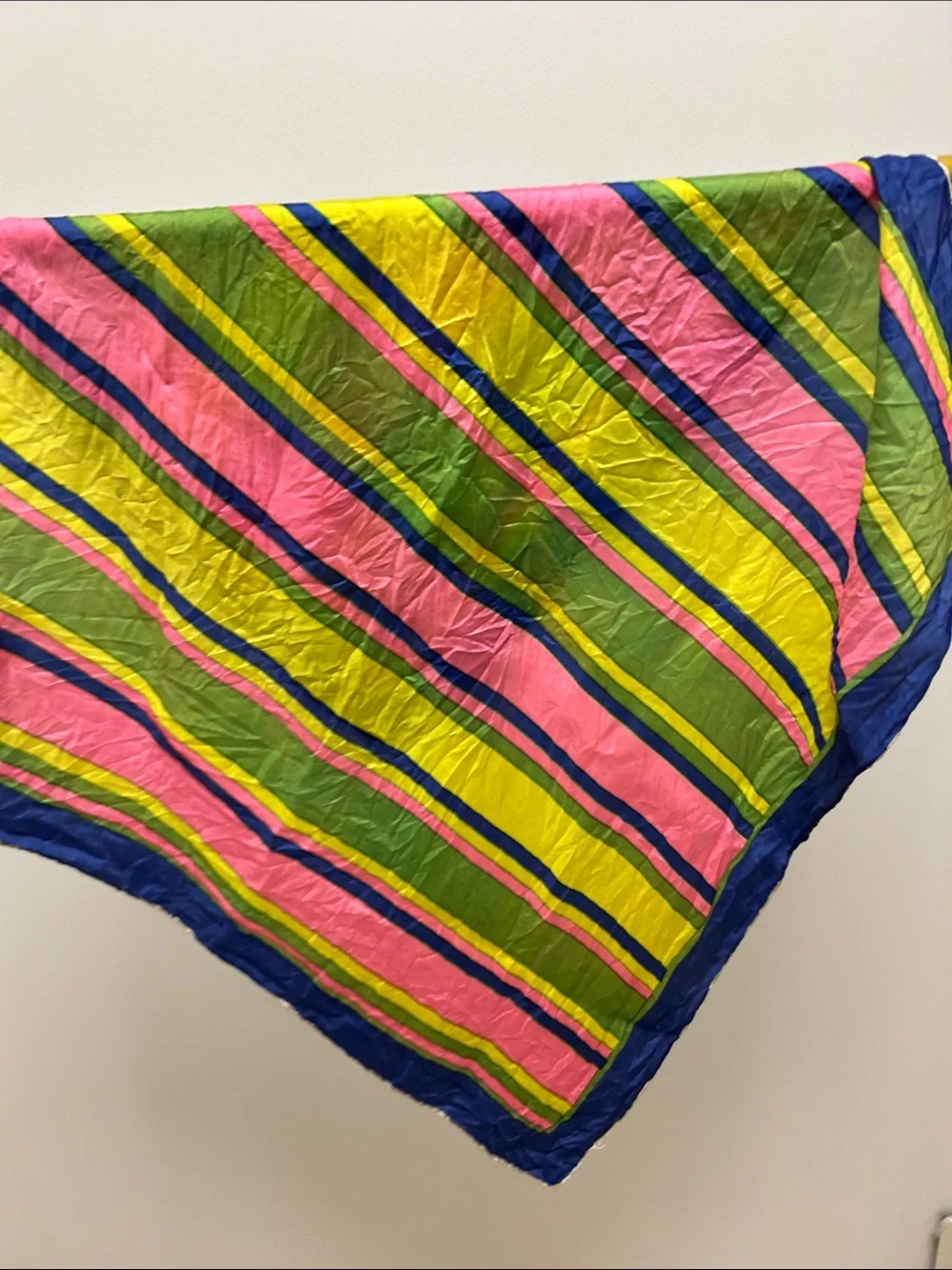 Vibrant Striped Triangle Throw - Multicolor 26” x 26”